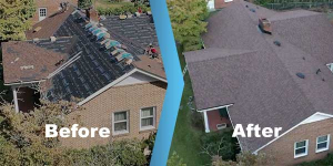 before and after of roof replacement