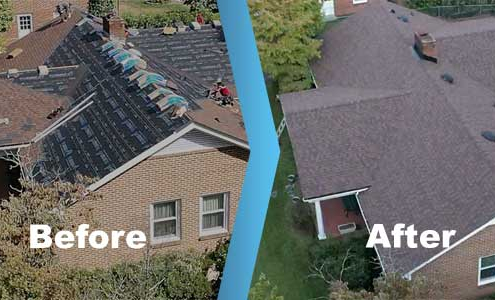 before and after of roof replacement
