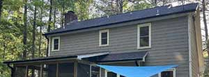 black gutters installation-