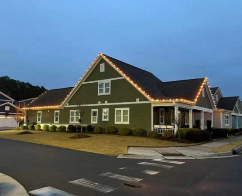 Christmas lights installed