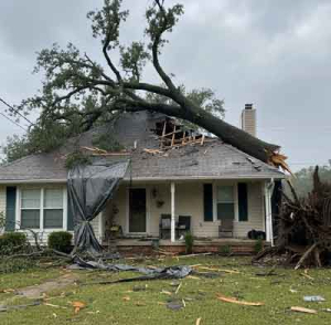 storm damaged roof