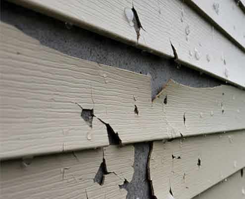 damaged vinyl siding